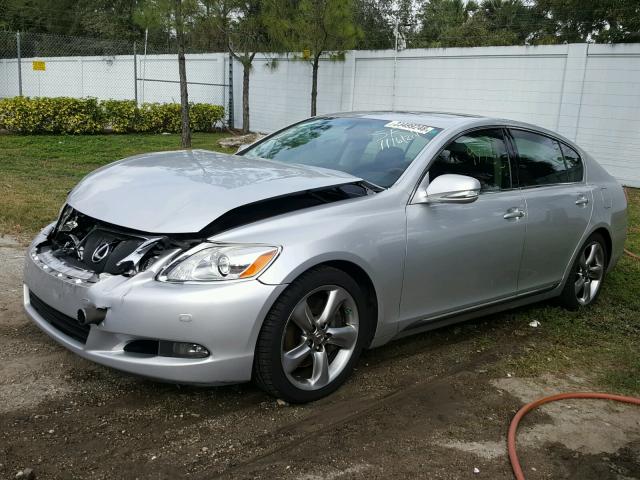 JTHBL96S485000416 - 2008 LEXUS GS 460 SILVER photo 2