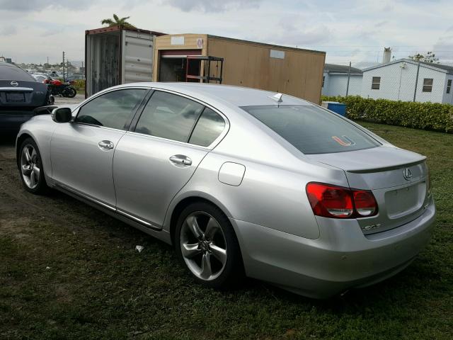 JTHBL96S485000416 - 2008 LEXUS GS 460 SILVER photo 3