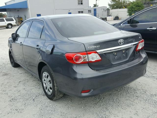 2T1BU4EE7BC740713 - 2011 TOYOTA COROLLA BA GRAY photo 3