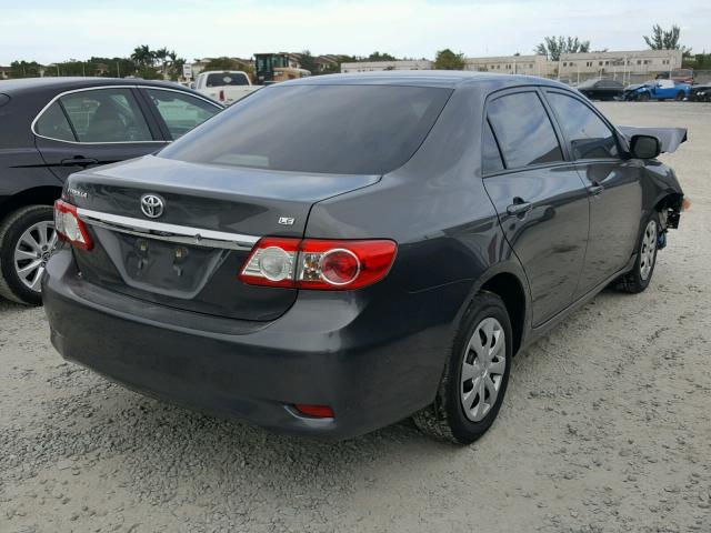 2T1BU4EE7BC740713 - 2011 TOYOTA COROLLA BA GRAY photo 4