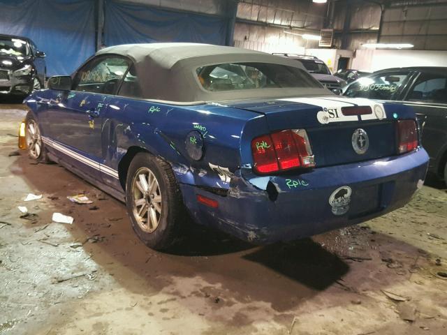 1ZVFT84N975253852 - 2007 FORD MUSTANG BLUE photo 3