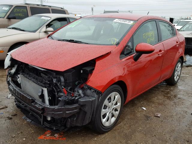 KNADN4A39C6075944 - 2012 KIA RIO EX RED photo 2