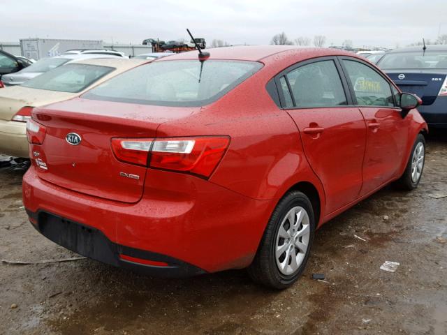 KNADN4A39C6075944 - 2012 KIA RIO EX RED photo 4