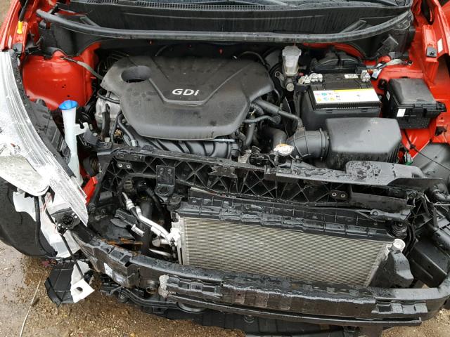 KNADN4A39C6075944 - 2012 KIA RIO EX RED photo 7