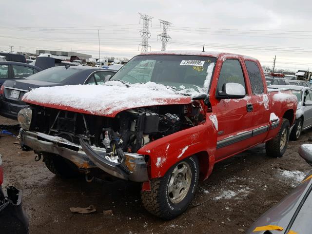 1GCEK19T82Z226319 - 2002 CHEVROLET SILVERADO RED photo 2