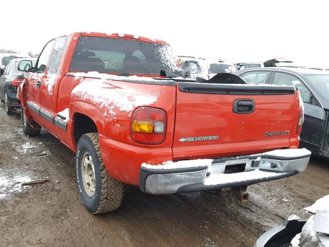 1GCEK19T82Z226319 - 2002 CHEVROLET SILVERADO RED photo 3