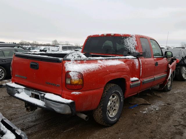 1GCEK19T82Z226319 - 2002 CHEVROLET SILVERADO RED photo 4