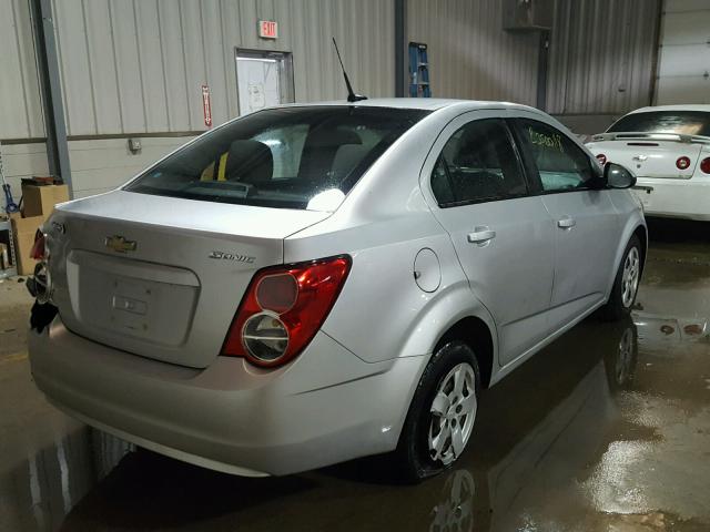 1G1JA5SG7D4109782 - 2013 CHEVROLET SONIC LS SILVER photo 4