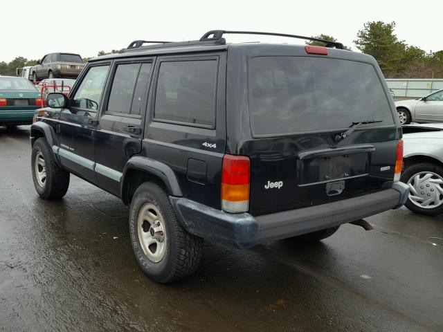 1J4FF48S1YL268386 - 2000 JEEP CHEROKEE S BLACK photo 3