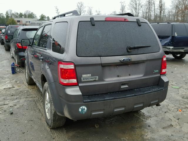 1FMCU9DG7AKA15416 - 2010 FORD ESCAPE XLT GRAY photo 3