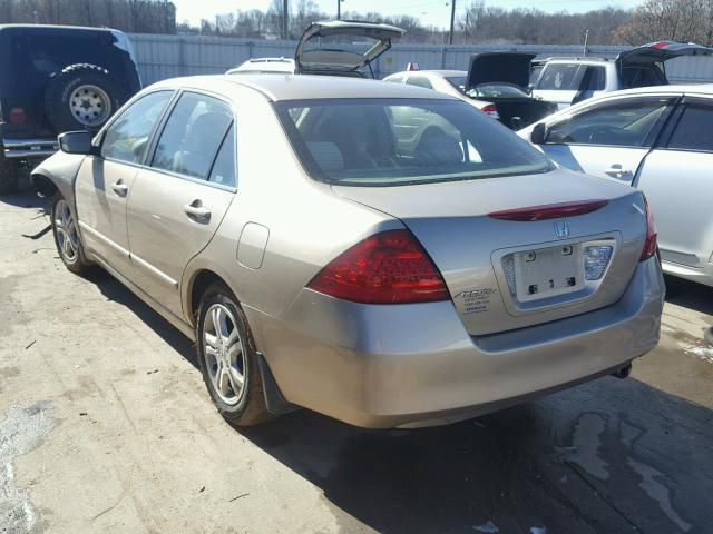 1HGCM56797A137737 - 2007 HONDA ACCORD EX GOLD photo 3