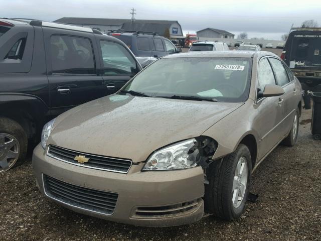 2G1WT58N079295995 - 2007 CHEVROLET IMPALA LT TAN photo 2