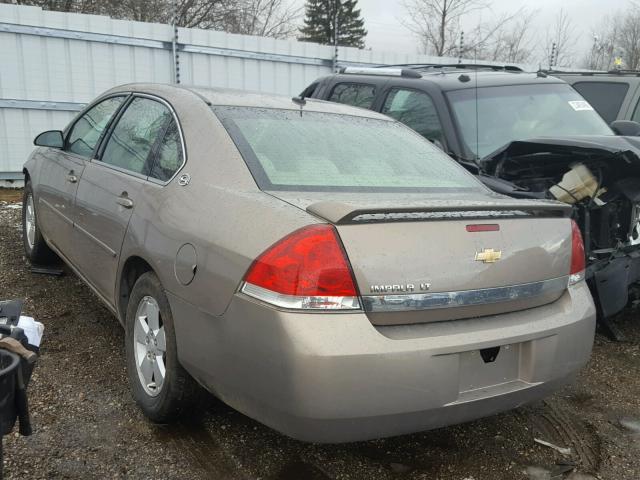 2G1WT58N079295995 - 2007 CHEVROLET IMPALA LT TAN photo 3