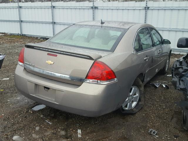 2G1WT58N079295995 - 2007 CHEVROLET IMPALA LT TAN photo 4