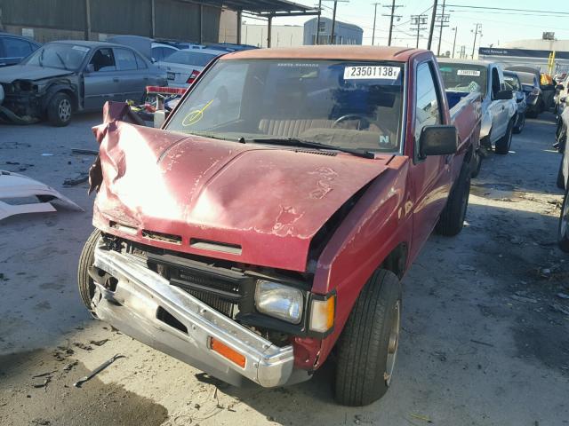 1N6SD11S8MC393542 - 1991 NISSAN TRUCK SHOR RED photo 2