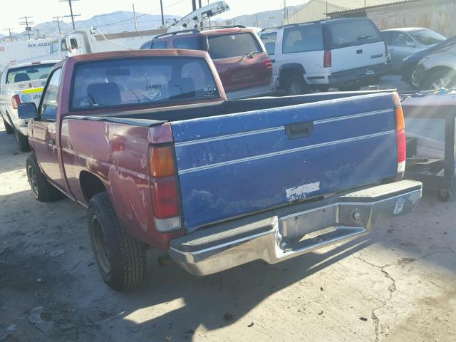 1N6SD11S8MC393542 - 1991 NISSAN TRUCK SHOR RED photo 3