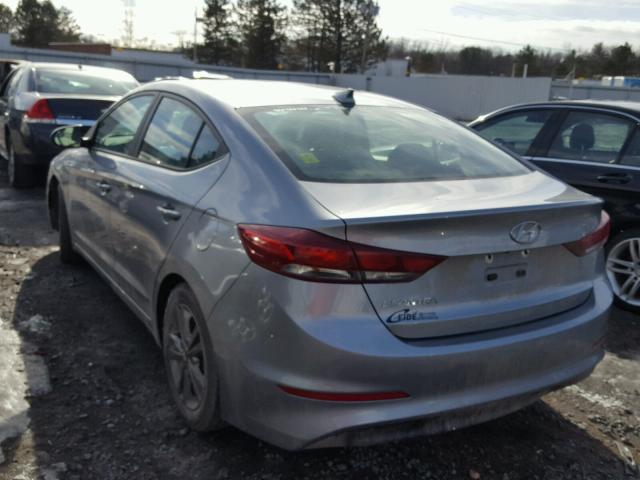 5NPD84LF1HH003277 - 2017 HYUNDAI ELANTRA BLUE photo 3