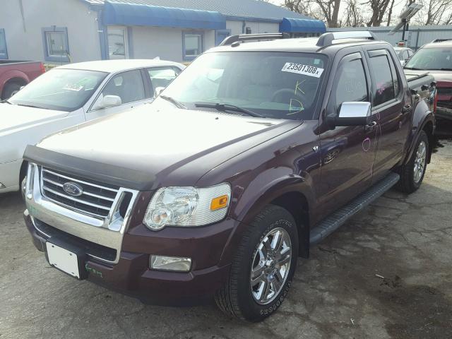 1FMEU33878UB31262 - 2008 FORD EXPLORER S MAROON photo 2