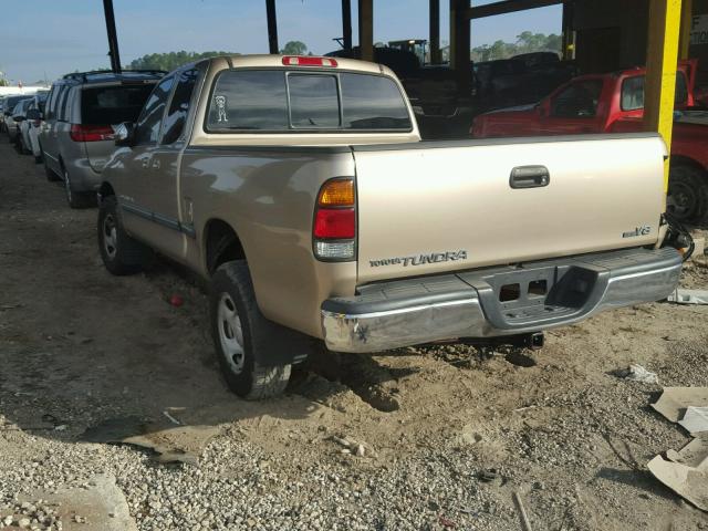 5TBRT34122S285182 - 2002 TOYOTA TUNDRA ACC GOLD photo 3