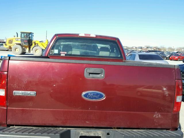 1FTRF12285NB89730 - 2005 FORD F150 MAROON photo 6