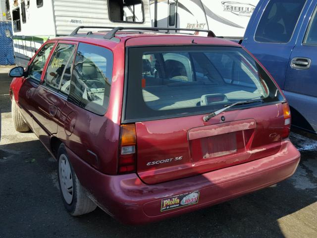 3FAFP15P3WR156646 - 1998 FORD ESCORT SE RED photo 3