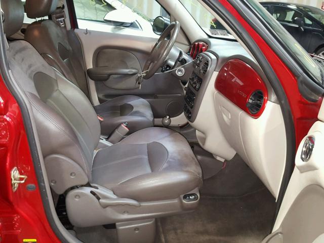 3C8FY68845T591071 - 2005 CHRYSLER PT CRUISER RED photo 5