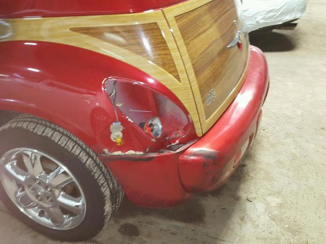 3C8FY68845T591071 - 2005 CHRYSLER PT CRUISER RED photo 9