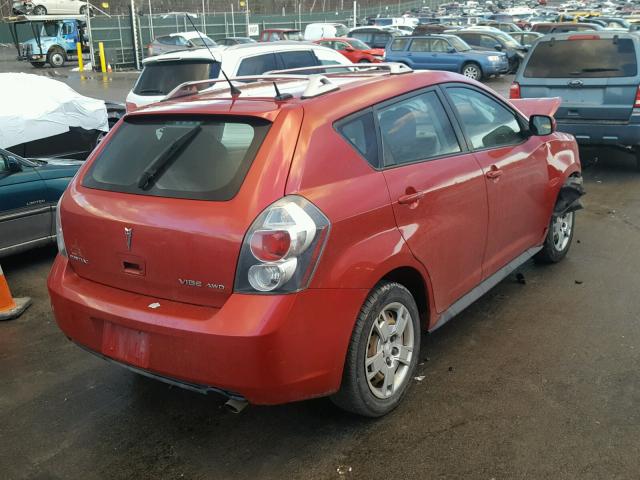 5Y2SM67029Z414315 - 2009 PONTIAC VIBE RED photo 4