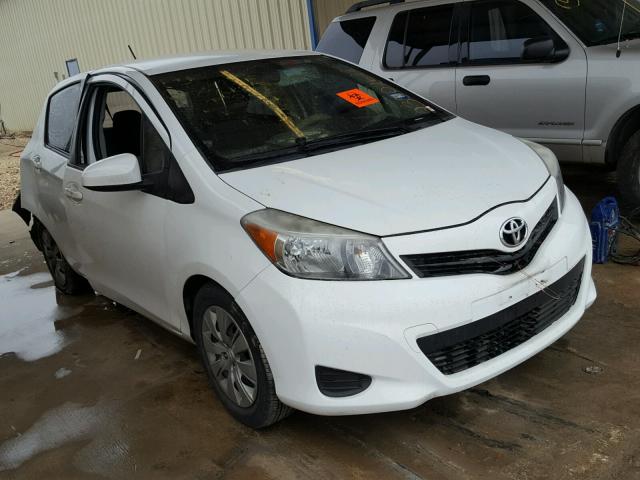 JTDKTUD33DD550285 - 2013 TOYOTA YARIS WHITE photo 1