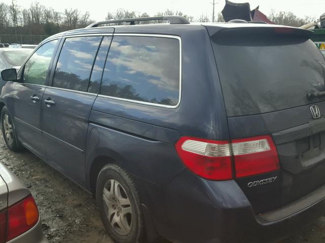 5FNRL387X7B024464 - 2007 HONDA ODYSSEY EX BLUE photo 3