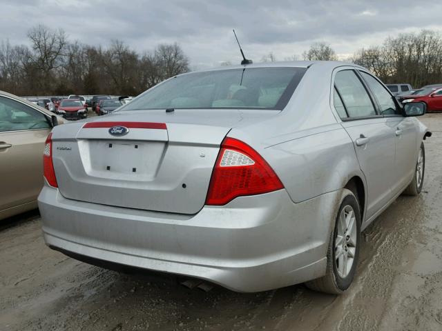 3FAHP0GA6AR270113 - 2010 FORD FUSION S SILVER photo 4