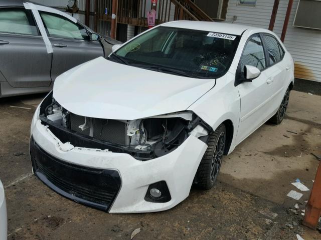 2T1BURHE3EC043925 - 2014 TOYOTA COROLLA L WHITE photo 2