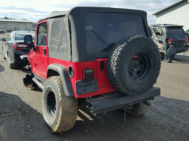 1J4FA39S76P778173 - 2006 JEEP WRANGLER X RED photo 3