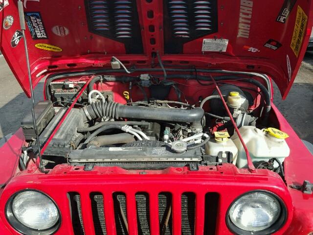 1J4FA39S76P778173 - 2006 JEEP WRANGLER X RED photo 7