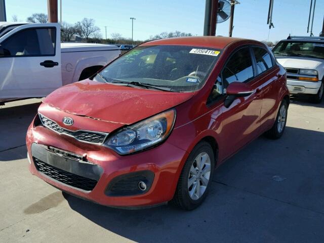 KNADN5A32D6132752 - 2013 KIA RIO EX RED photo 2