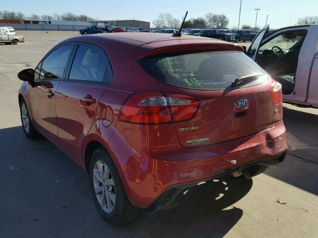 KNADN5A32D6132752 - 2013 KIA RIO EX RED photo 3