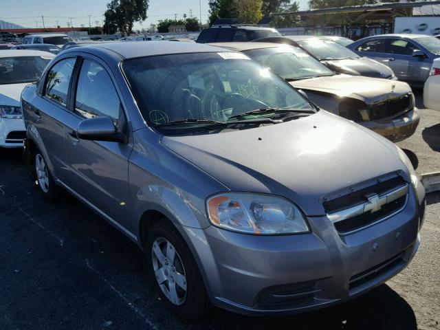 KL1TD5DE4AB129666 - 2010 CHEVROLET AVEO LS GRAY photo 1