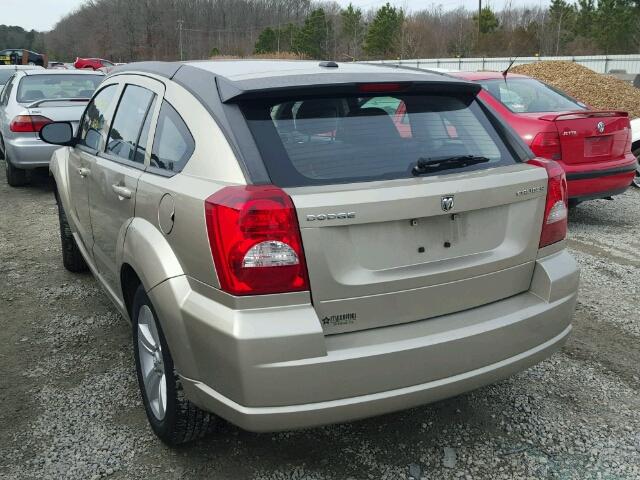 1B3CB3HA1AD565648 - 2010 DODGE CALIBER MA TAN photo 3