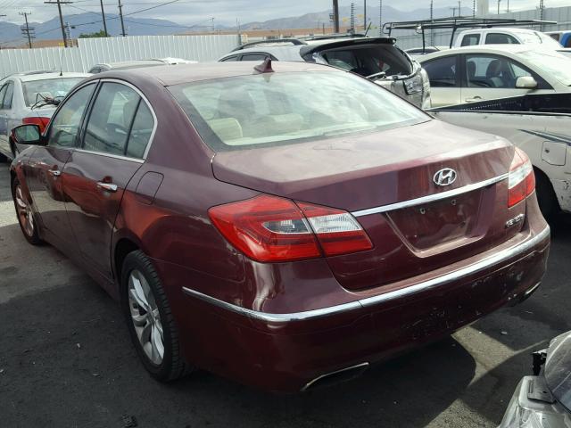 KMHGC4DD5CU179199 - 2012 HYUNDAI GENESIS 3. BURGUNDY photo 3