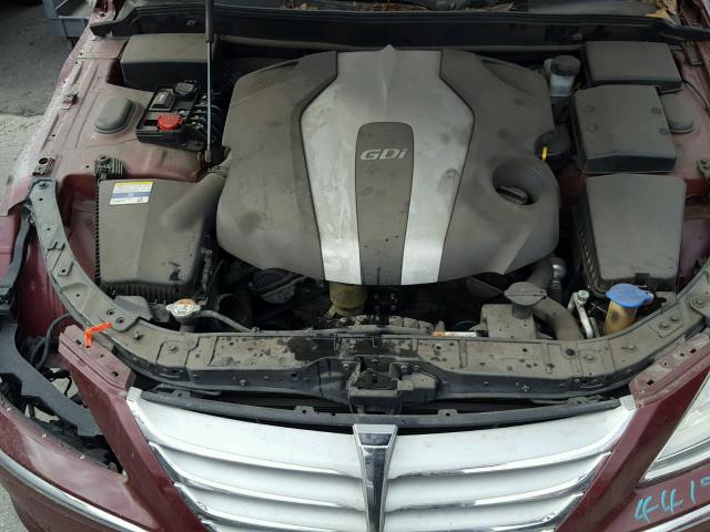 KMHGC4DD5CU179199 - 2012 HYUNDAI GENESIS 3. BURGUNDY photo 7