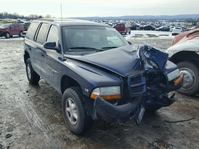 1B4HS28NXYF244916 - 2000 DODGE DURANGO BLUE photo 1