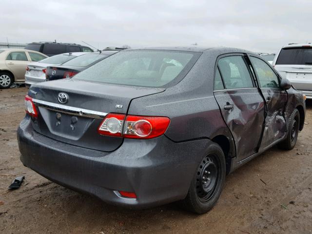 2T1BU4EE0DC032726 - 2013 TOYOTA COROLLA BA GRAY photo 4