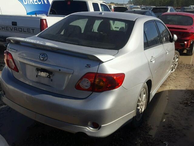 2T1BU4EE4AC452369 - 2010 TOYOTA COROLLA BA SILVER photo 4