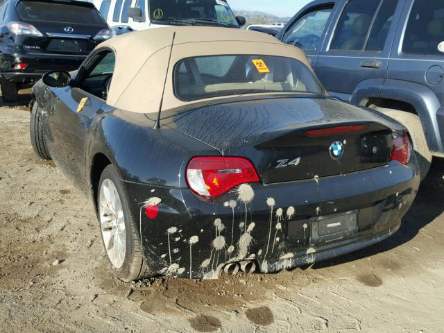 4USBU33557LW70488 - 2007 BMW Z4 3.0 BLACK photo 3