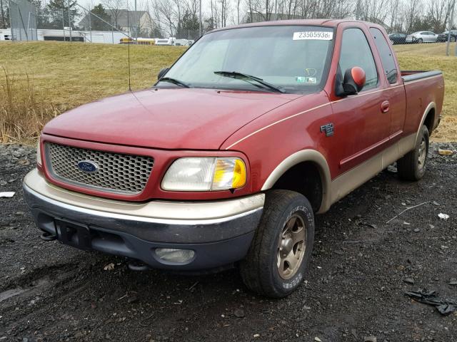 1FTRX18WXYNA75451 - 2000 FORD F150 BURGUNDY photo 2