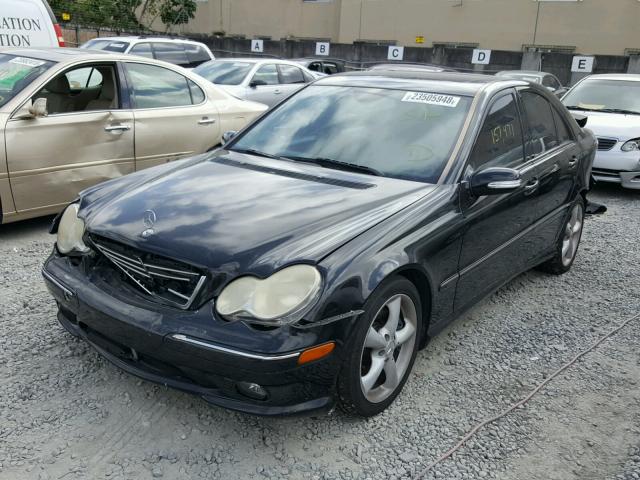 WDBRF52H06A910531 - 2006 MERCEDES-BENZ C GENERATI BLACK photo 2