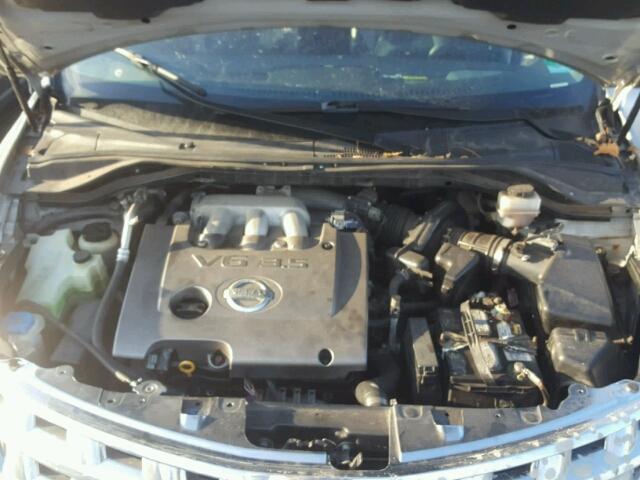 JN8AZ08W95W411926 - 2005 NISSAN MURANO SL SILVER photo 7