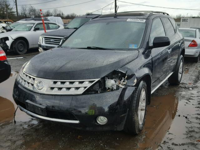 JN8AZ08W96W542498 - 2006 NISSAN MURANO SL BLACK photo 2