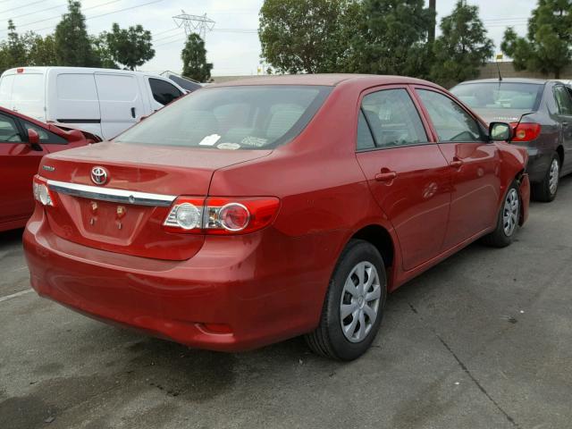 5YFBU4EE4DP146390 - 2013 TOYOTA COROLLA BA RED photo 4