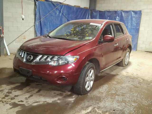 JN8AZ1MW3AW135300 - 2010 NISSAN MURANO S BURGUNDY photo 2